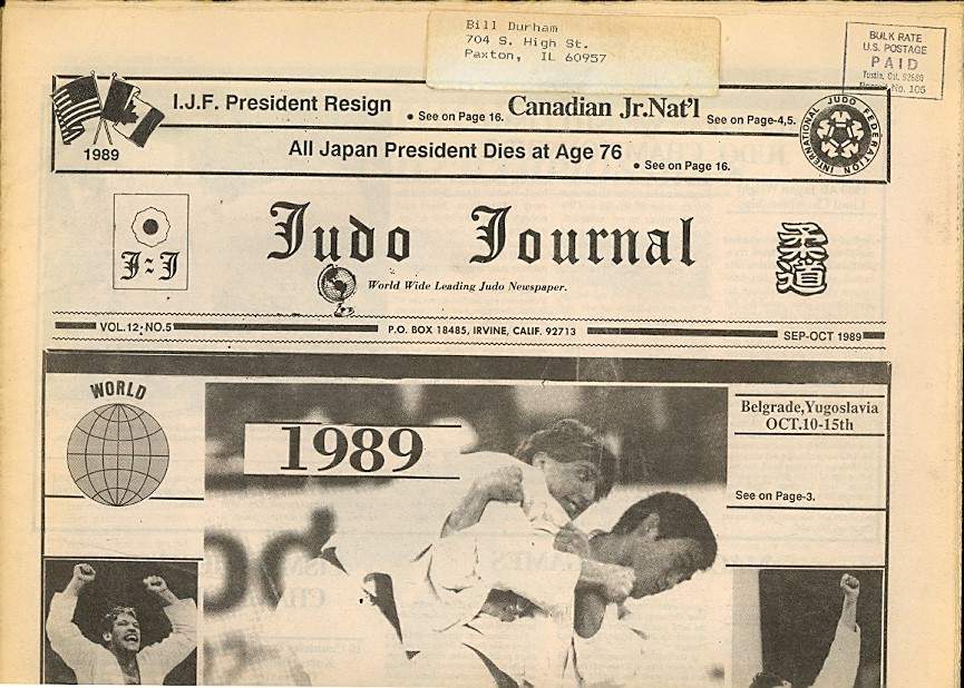 09/89 Judo Journal Newspaper